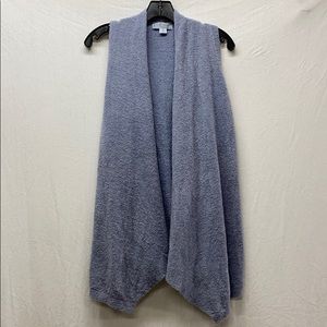 Barefoot Dreams Bamboo Lite Drape Vest grey xs